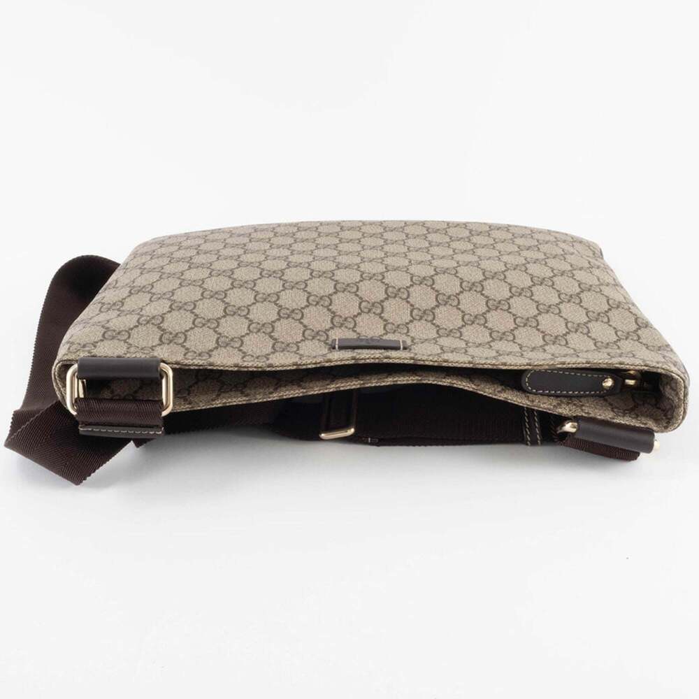 Gucci GG Supreme Shoulder Bag 201446 Beige Crossbody with A4 Storage - Picture 6 of 16